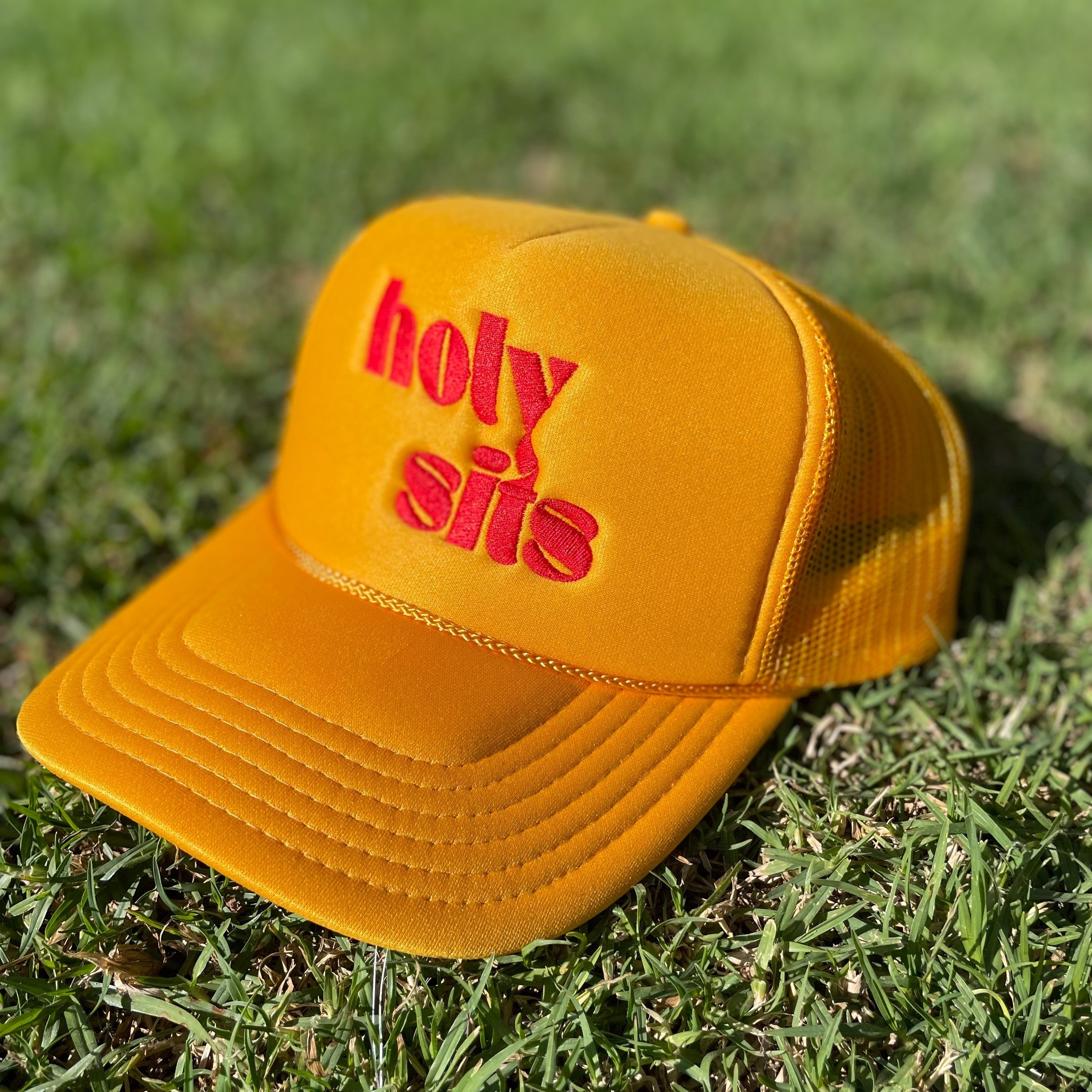 HOLY TRUCKER HAT - GOLD - Holy Sits