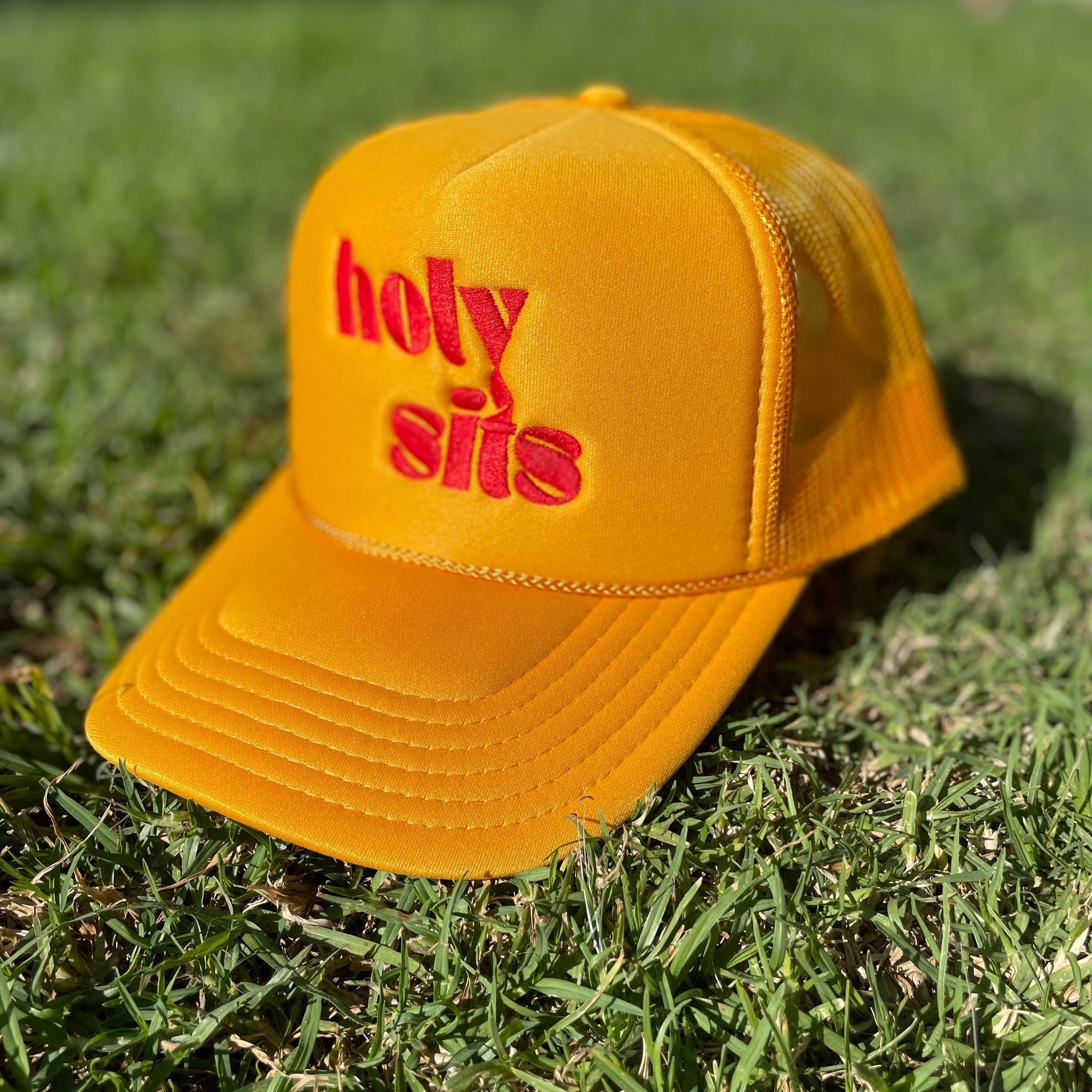 HOLY TRUCKER HAT - GOLD - Holy Sits